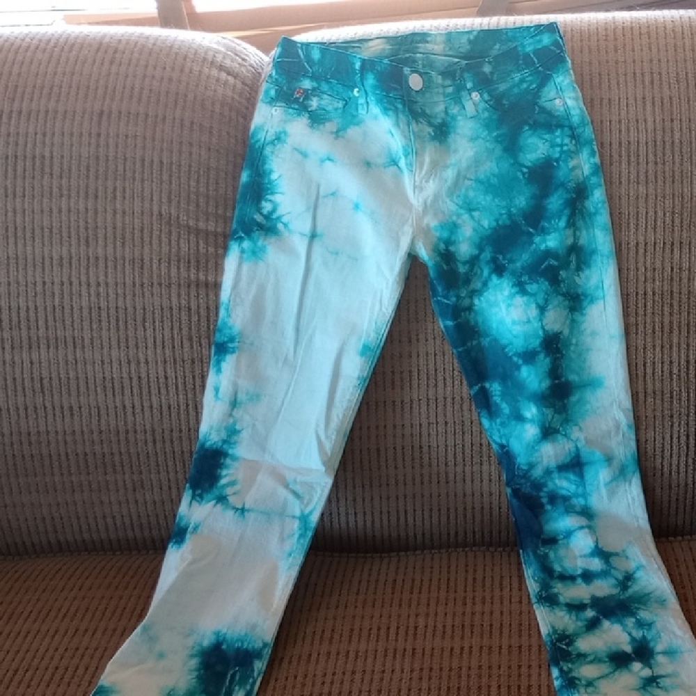 Hudson Jeans Aqua Tie-Dye